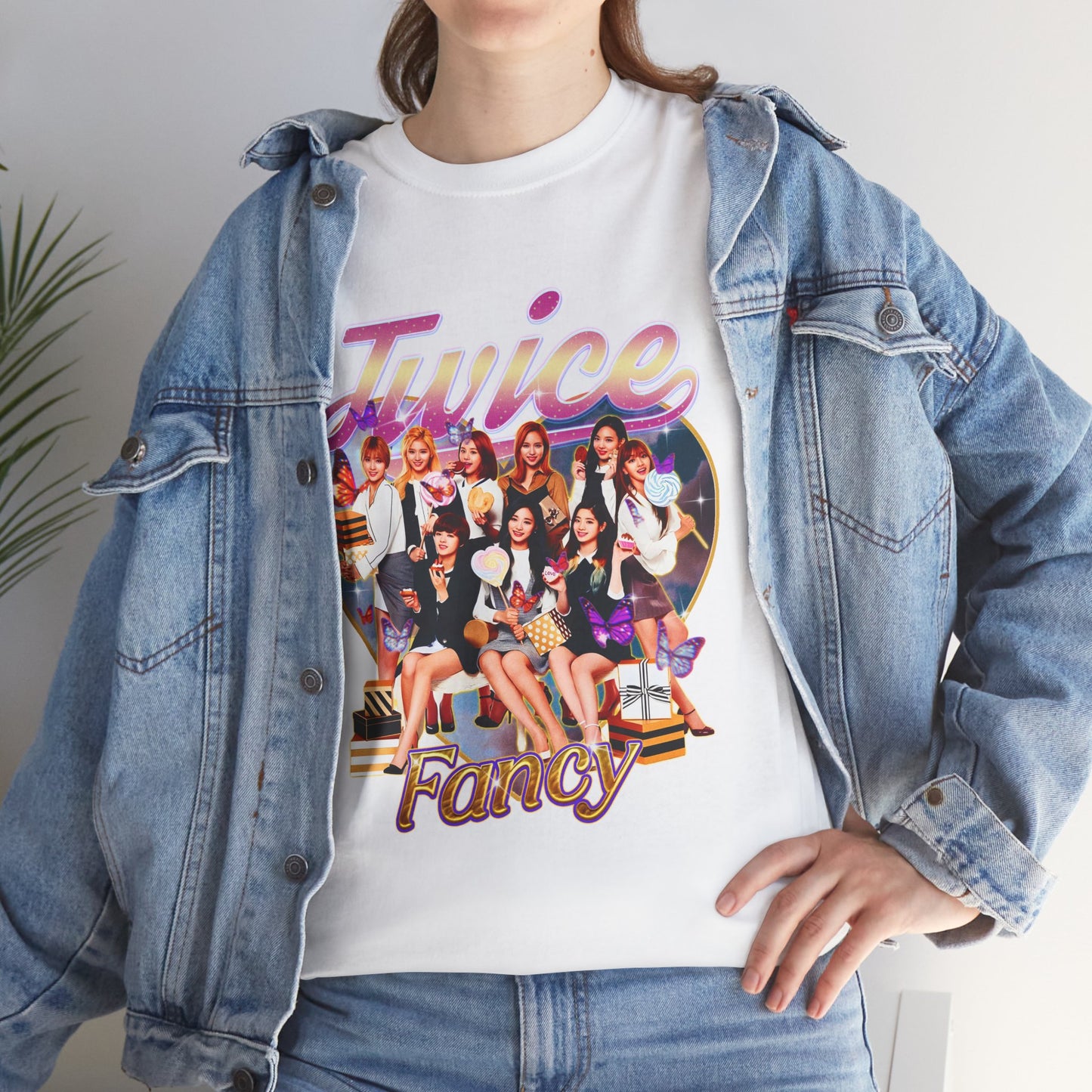 TWICE Retro Unisex Heavy Cotton Tee, Singer Tshirt, KPOP Shirt, KPOP for Gift