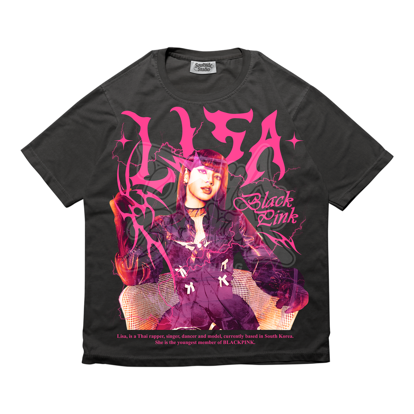 LISA BP Retro Unisex Heavy Cotton Tee, Singer Tshirt, KPOP Shirt, KPOP for Gift