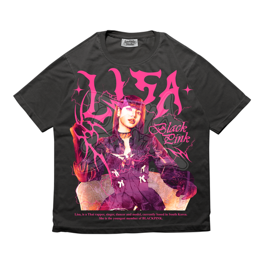 LISA BP Retro Unisex Heavy Cotton Tee, Singer Tshirt, KPOP Shirt, KPOP for Gift