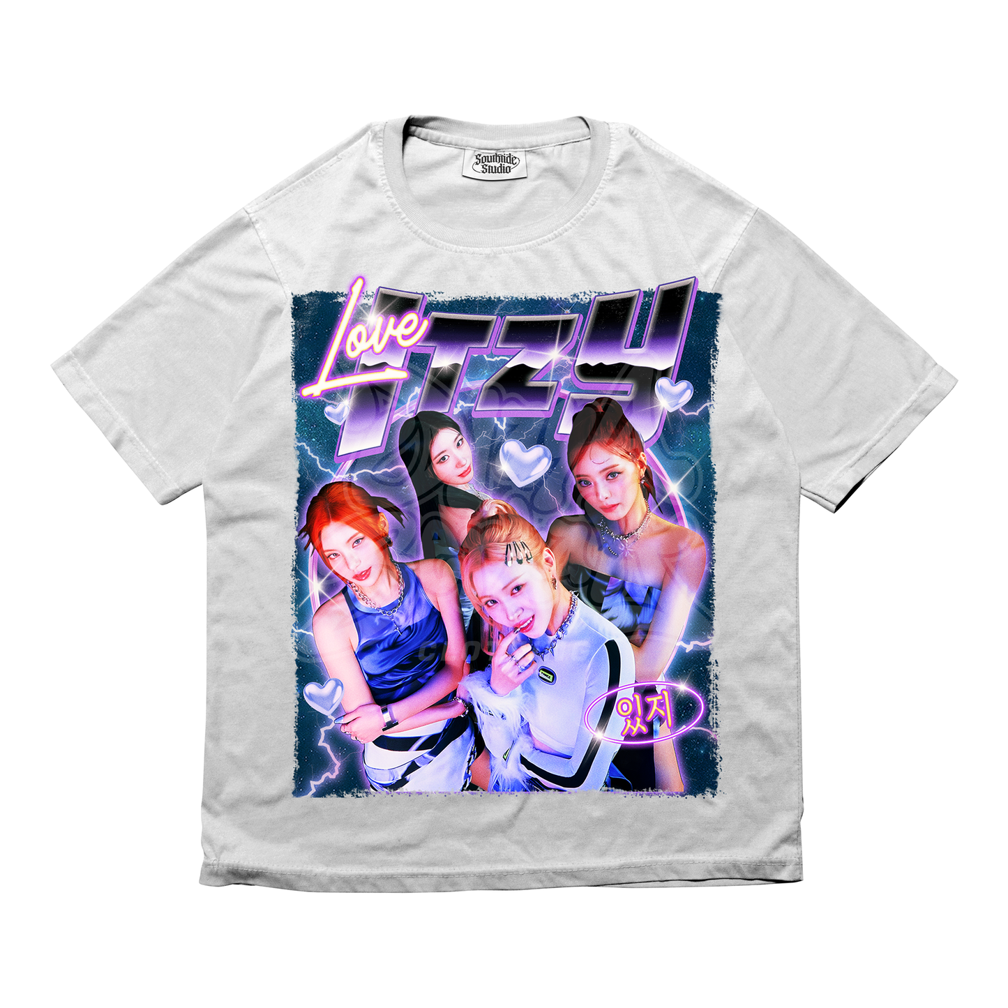 ITZY Retro Unisex Heavy Cotton Tee, Singer Tshirt, KPOP Shirt, KPOP for Gift