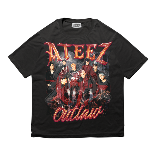 ATEEZ Retro Unisex Heavy Cotton Tee, Singer Tshirt, KPOP Shirt, KPOP for Gift