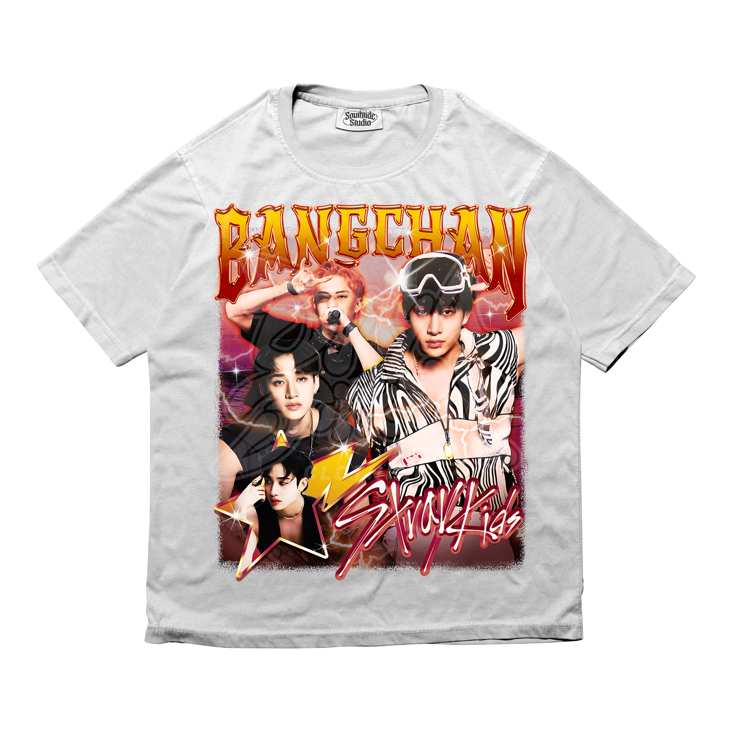 Bang Chan STRAYKIDS KPOP Vintage Unisex Heavy Cotton Tee - Stylish Streetwear for Fans