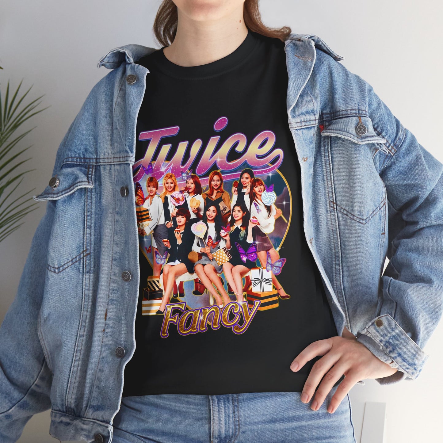 TWICE Retro Unisex Heavy Cotton Tee, Singer Tshirt, KPOP Shirt, KPOP for Gift