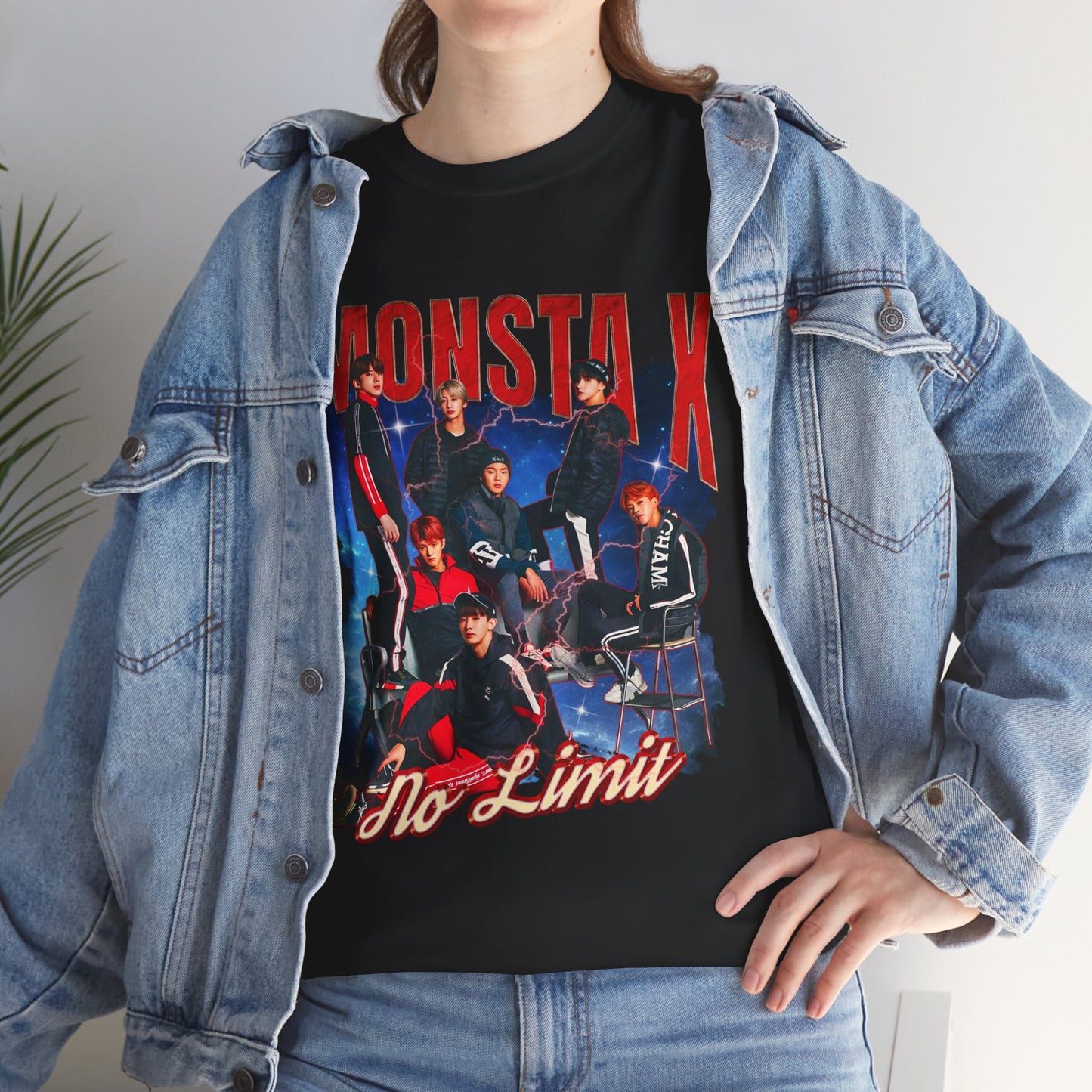 MONSTA X Retro Unisex Heavy Cotton Tee, Singer Tshirt, KPOP Shirt, KPOP for Gift