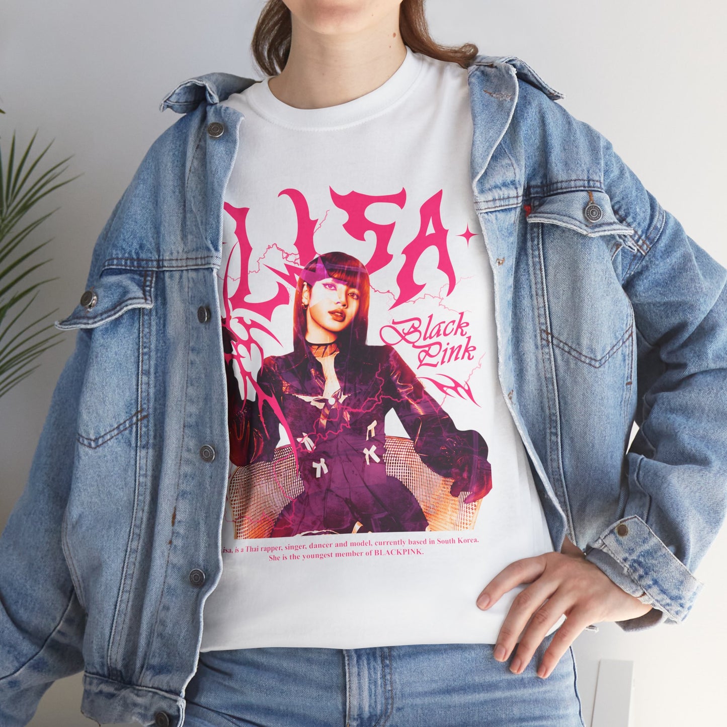 LISA BP Retro Unisex Heavy Cotton Tee, Singer Tshirt, KPOP Shirt, KPOP for Gift